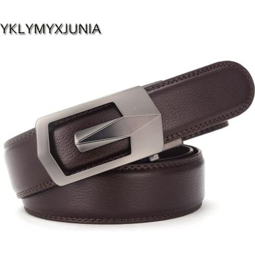 NEW Leather Belt Men Automatic Metal Buckle Luxury Famous Brand Designer Belt New agio Waistband width:3.5cm Length:110-125cm