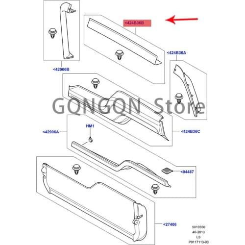 CAR tailgate trim top 2005 -2021lan dro ve rdi sco ver y3d isc ove ry4 door trim panel dust cover trim panel buckle pl