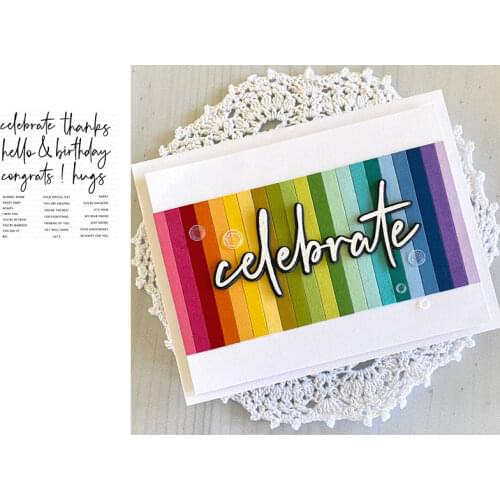 WISHES Many Letter Words Cutting Dies Stamps Scrapbook Dariy Decoration Stencil Embossing Template Diy Greeting Card Handmade