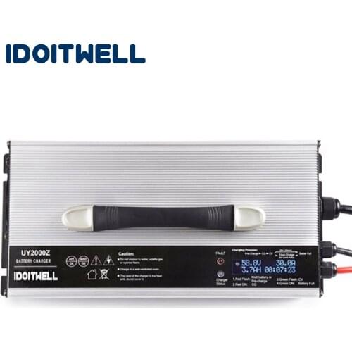 Customized 60V 30A 20A 10A adjustable battery charger Overcharge Over voltage Over current protection 60 volt battery charger