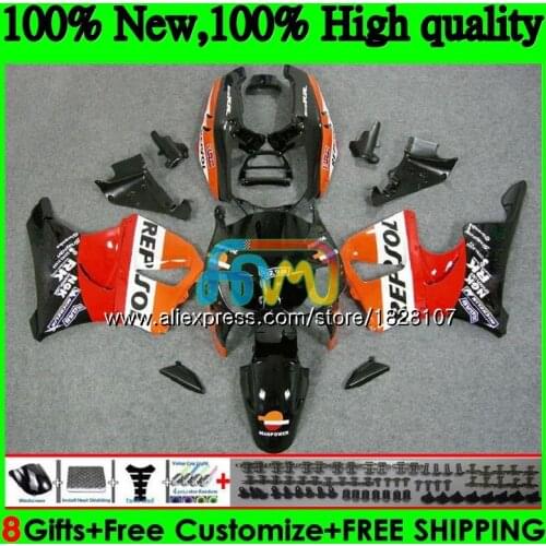 Repsol black Body For HONDA CBR 919RR 900RR 900 919 RR CBR900 CBR919 RR 98 99 134BS.18 900CC CBR900RR CBR919RR 1998 1999 Fairing