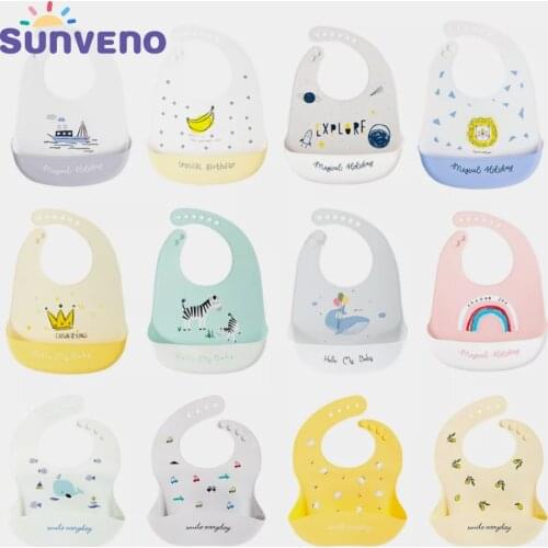 Silicone Baby Bibs Baby Saliva Towel Adjustable Easily Wipe Clean Waterproof Keeps Stains Off Baby Feeding Accessories