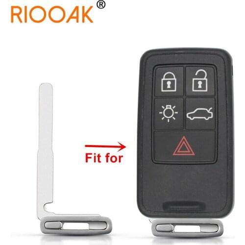 Smart Card Small Car Key Blank Keyless Entry Remote Auto Uncut Insert Emergency Blade For Volvo XC70 XC90 V50 V70 S60