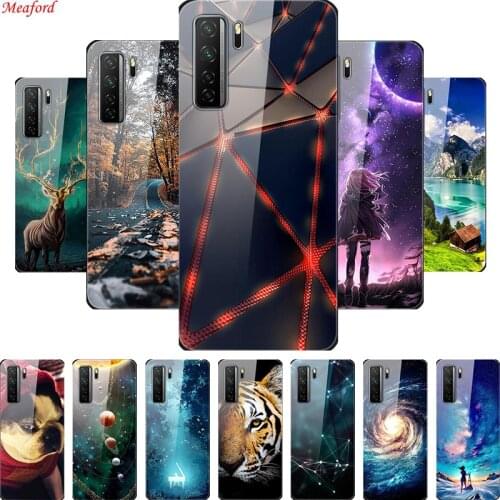 Glass Back Cover For Honor 30s Case Tempered Glass Case On Honor30s Funda Honor 30 s Phone Case Soft Bumper Coque Honor 30s Case