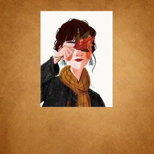 Women Maple Leaf Girl Heat Transfer Stickers Thermal Patch Fashionable Iron-on Patch Stylish Women Men Clothing Accessory