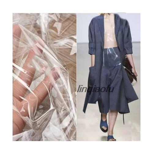 Waterproof transparent tpu cloth Perspective clothing windbreaker tablecloth PVC/0.1mm PU leather cloth