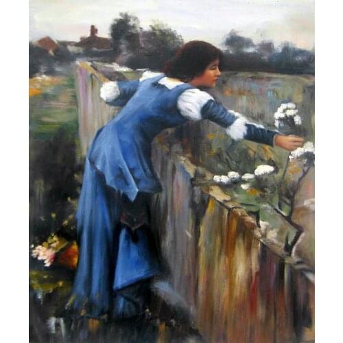 High Quality Wall Art Oil Painting for Home Decoration Portrait Art The Flower Picker by John William Waterhouse Hand Painted