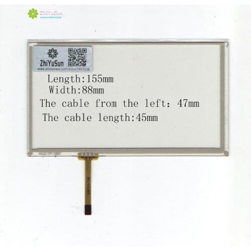 ZhiYuSun Wholesale HLD-TP-1887 155mm*88mm NEW 6.2inch 4 lines For Car DVD touch screen panel 155*88 glass this is compatible