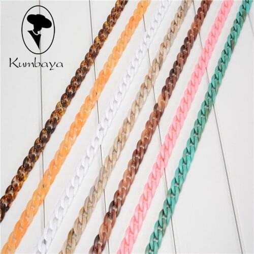 1.0 Meter 17*24mm Acrylic Necklace Strands Parts Linked Bag Chains Women Jewelry DIY Accessories Glasses Chains Components N027