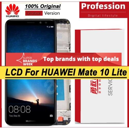 100% Original 5.9'' LCD with Frame for Huawei Mate 10 Lite Nova 2i RNE-L21 Display Touch Screen Digitizer Assembly Repair Parts