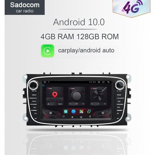Carplay 8inch DSP Android 10.0 2G+32GB Car DVD Player 4G LTE Navigation GPS Wifi Stereo Radio For Ford Focus 2 S-Max 2009-2011