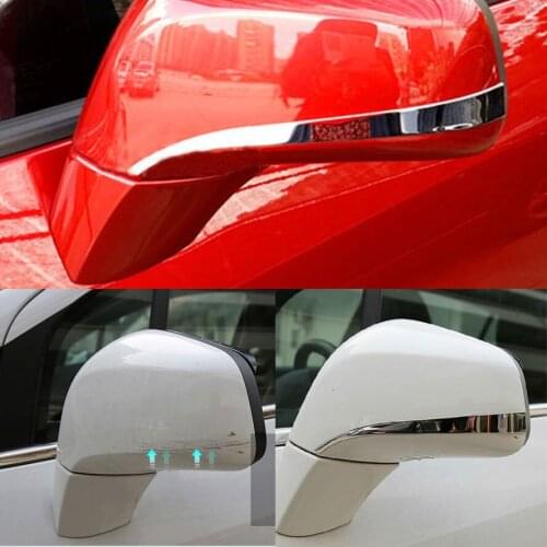 BBQ@FUKA 2Pcs Chromed Stainless Steel Rear View Mirror Anti-scratch Decorate Trim Sticker Car-styling fit for Buick Encore