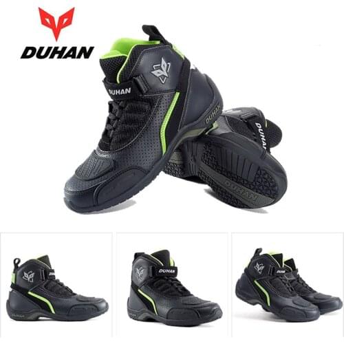 2018 Winter Motor travel equipment DUHAN Motorcycle riding shoes Off-road Motorbike boots Racing booties Anti-fall Breathable