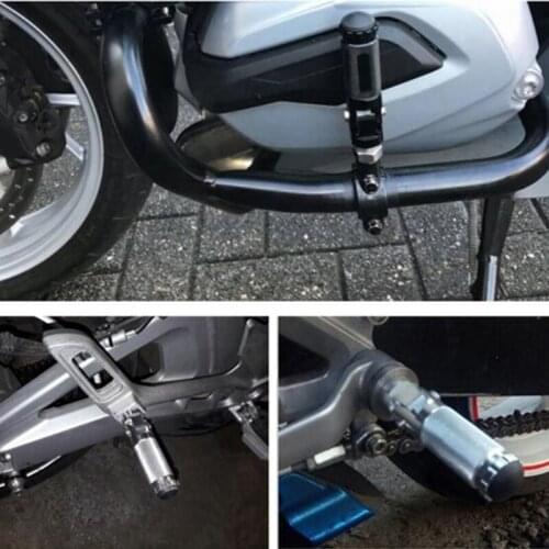 Black CNC Aluminum Universal Motorcycle Motor Bike Folding Footrests Pegs Rear Pedals Set Motorcycle Parts