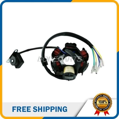Motorcycle Motor Parts 6 Poles Stator Coils For Upper Or Downside Electric Start 50cc-125cc Engine Free Shipping