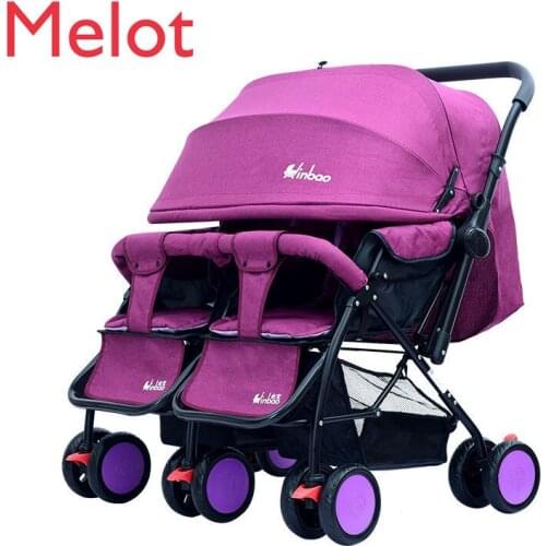 Baby Stroller Super Lightweight Two-Way Foldable Shock Absorber Reclining Twin Stroller