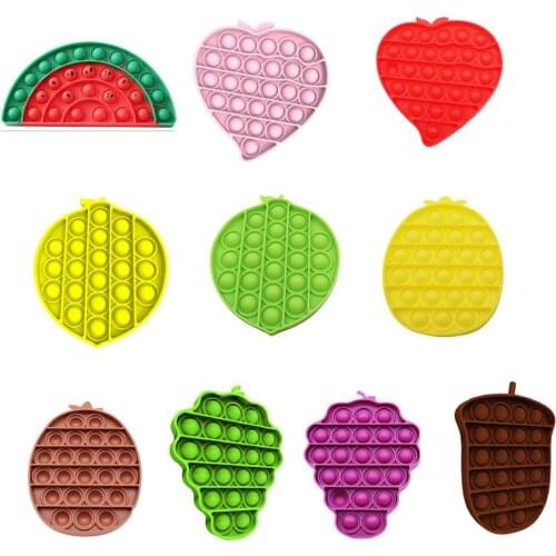 Fidget Toys for Adult Kid Push Bubble Cartoon Watermelon Fidget Sensory Toy Autism Special Needs Stress Reliever Speelgoed