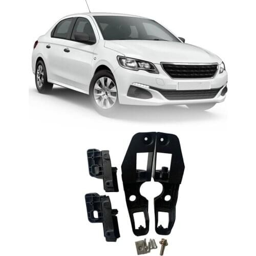 9805552680 Left + Right Headlight Bracket Tab Support Clip Repair Kit Set for Peugeot 301
