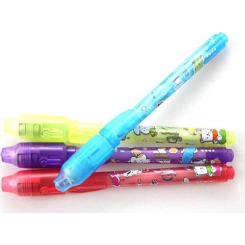 Creatived Secret Message Invisible Ink Pen with UV Black Light Kid Student Gift