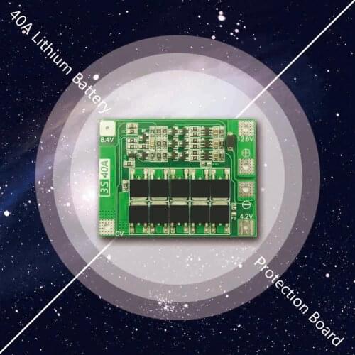 3S 40A Li-ion Lithium Battery Charger Cell Module PCB BMS Protection Board For Drill Motor 12.6V with Balance
