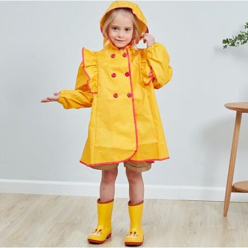 Princess Cute Children Raincoat Baby Students Girls Poncho Windbreaker