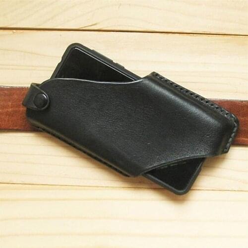 Men Cellphone Loop Holster Case Belt Waist Bag Props Leather Purse Leather Cell Phone Holster Portable Phone Pouch Wallet