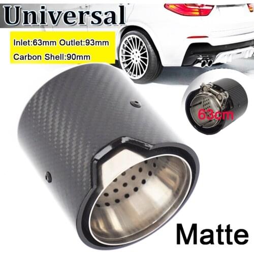 63MM Air inlet OD 93MM OUT Matte Carbon Fiber Exhaust tip for M2 F87 M3 F80 M4 F82 F83 M5 F10 M6 F12 F13 X5M exhaust pipe