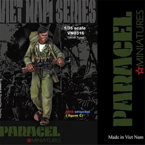 Unpainted Vietnam Soldier (No Helmet) Resin Figure 1/35 Scale Model Kit Resin Colorless Self-Assembled Toy No.317