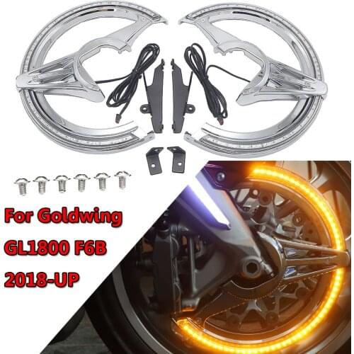 New For Honda GL1800 Goldwing Motorcycle Accessories Chrome Black Brake Disc Rotors Covers LED Cornering Lamp 2018-UP 2019 2020