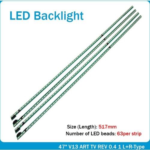 New 8 PCS 63LED 517mm LED backlight strip For LG 47LA6600 6922L-0071A 6916L1179B 6920L-0001C 47"V13 R L LC470EUH