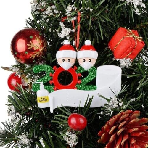 Personalized Survived Santa Claus Mask Hanging Pendant Family Of Accessories 2020 Christmas Tree Holiday Decorations D60
