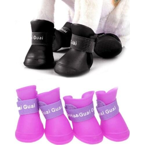 Pu Summer Rain Waterproof Yorkie Dog Shoes For Dogs Small Breeds Colorful Pet Cat Socks Dog Boots dropshipping