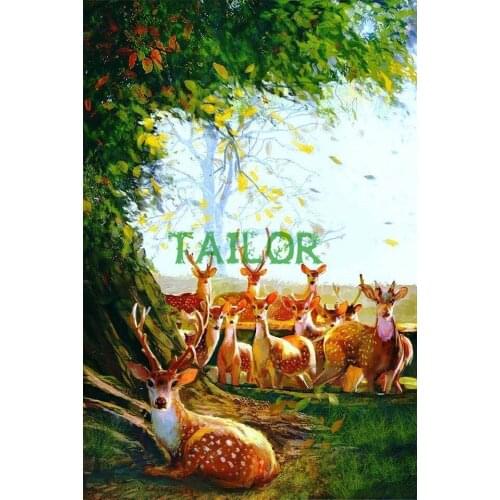 Full square Home Decor Gift kit set 5D diamond painting haft diamentowy Cuadros Cross stitch animal Mosaic colours deer art 42