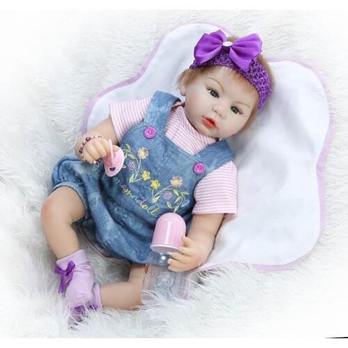 New design 55cm Realistic doll soft silicone reborn baby doll root mohair doll playing toys for kids Christmas sweet baby