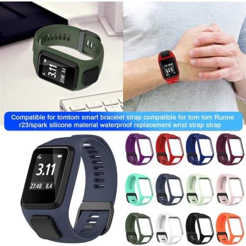 For TomTom Smart Bracelet Soft Silicone Replacement Wrist Band Strap For Tom Tom Runner2 3 Spark Smart Watch Bracelet Accessorie