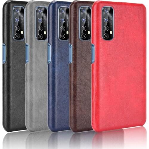 Luxury Fashion Leather Skin Housing Cover Case for Oppo Realme 7 Pro Realme7 Slim Lightweight Phone Bag