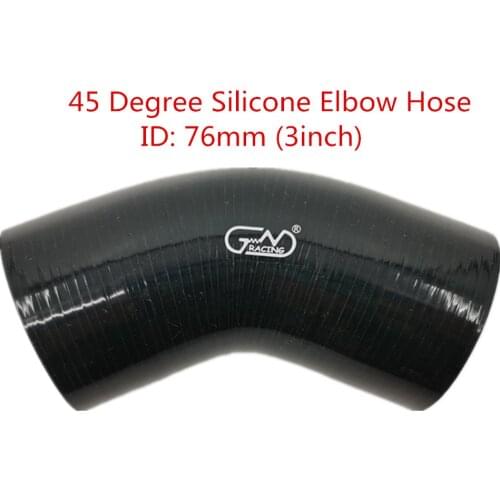 ID 3inch（76mm) 45 Degree Silicone Elbow Hose Turbo/Intercooler/Intake Piping Coupler