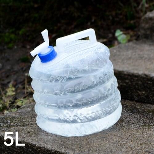 3L-5L Outdoor Collapsible Water Bag Camping Foldable Water Containers Drinking Multifunction Telescopic Storage Water Bottle