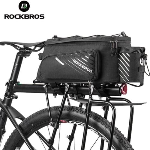 ROCKBROS Bike Travel Bicycle Bag Scalable Storage bag Mountain MTB Bike Double Side Rear Rack Tail Seat Pannier Pack Accessories