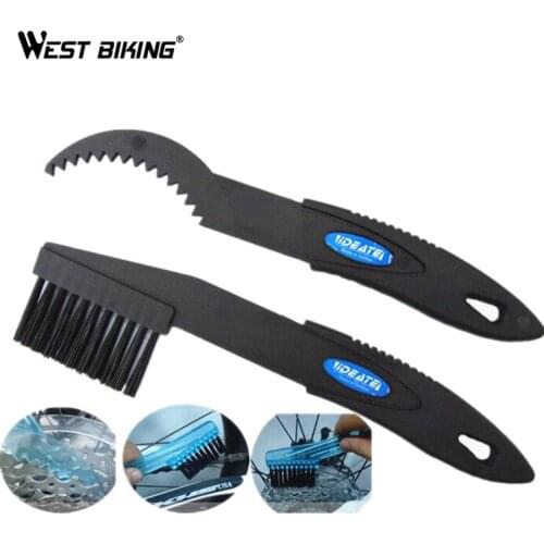 WEST BIKING Cycling Repair Machine Brushes Wash Tool Set MTB Cleaning Tool Kits Bicycle Chain Cleaner Pair Flywheel Brush