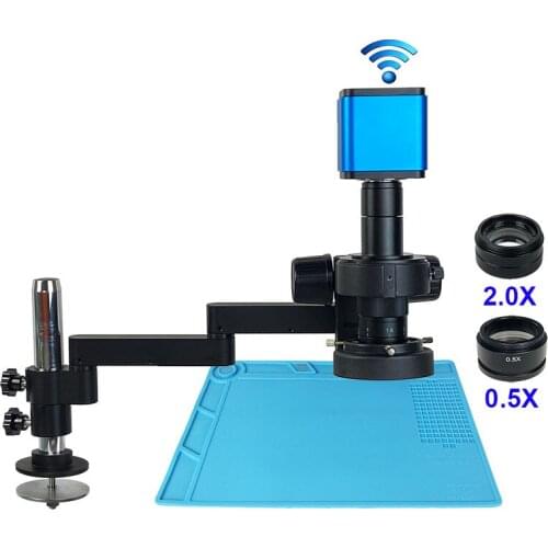 WiFi HDMI Auto Focus Digital Electronics Camera Rotable Arm Stand Monocular Microscope Light for Mobile Phone Soldering Repair