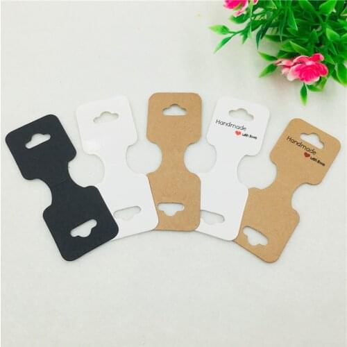 100Pcs 9*3.5cm Jewelry Bracelet Necklace Display Card Hanging Necklace Card Holiday Gift Decorative Hanging Folding Card