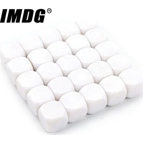 100pcs New Acrylic #12 White Blank Dice Teaching Props Game Accessories Mathematical Tools Rounded Corner