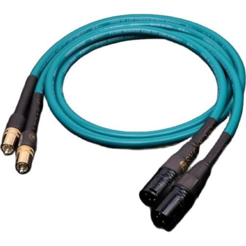 CARDAS Oxygen Free Copper Silver Plated Shielding Fever Grade Audio Amplifier Canon Signal Cable RCA Lotus to XLR Audio Cable