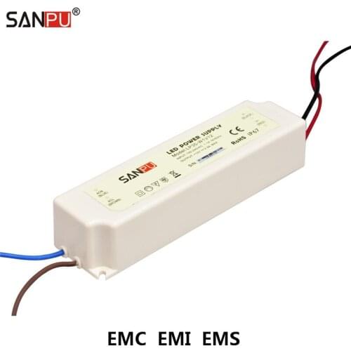 SANPU SMPS EMC EMI EMS Switching Mode Power Supply 12V 35W AC-DC LED Driver Waterproof IP67 Plastic (Replace MeanWell LPV-35-12)