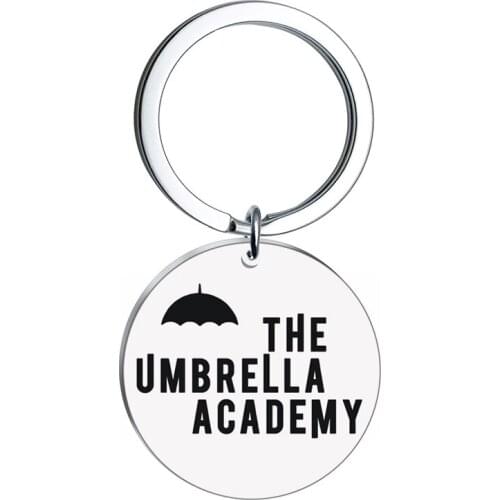 Stainless Steel The Umbrella Academy Keychain Inspired Gift Cosplay Keyring Fans Gift for Men Women Boy Girl Students