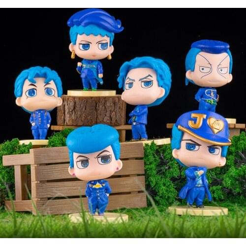 JoJos Bizarre Adventure Action Figure Kujo Jotaro Higashikata Josuke Koichi Hirose Nijimura Okuyasu Rohan Kishibe Blue Toys