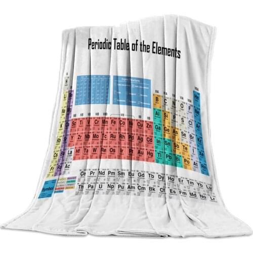 Chemistry Throw Blanket Periodic Table Of Elements soft Warm Microfiber Blanket Flannel Blanket Wholesale