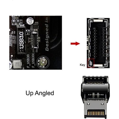 2pcs USB 3.1 Front Panel Header 2pcs USB 3.1 Front Panel Header Male to Female Type-E Motherboard Extension Data Adapter