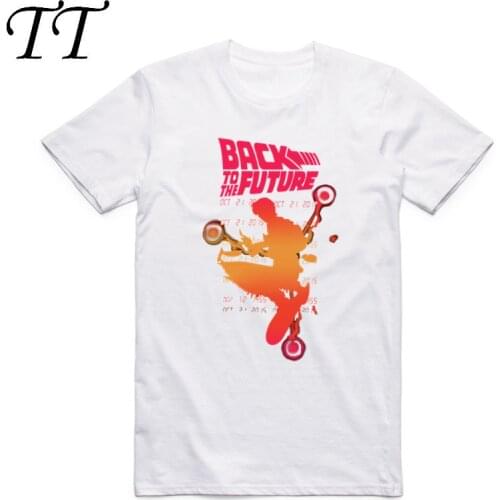 2019 Back To The Future T-shirts Summer Short Sleeve O Neck Men T Shirt Fashion Streetwear Men Clothing Tops Tees